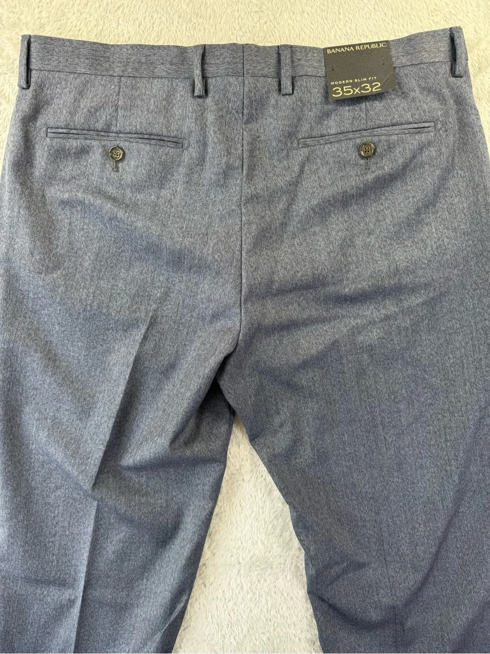Banana Republic 100% Wool Modern Slim Fit Dress Pants 35x32 NWT